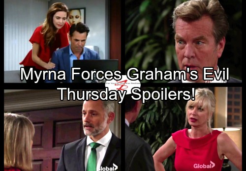 The Young and the Restless Spoilers: Thursday, October 5 – Myrna Orders Graham To Finish Dina Off – Ashley’s Prestigious Award