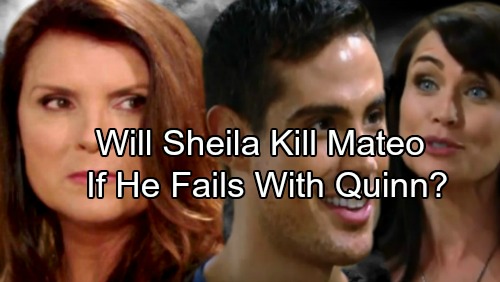 The Bold and the Beautiful Spoilers: Failure Could Prove Fatal for Mateo – Sheila Will Murder Partners Who Become Threats