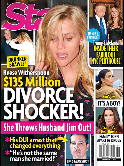 Reese Witherspoon Divorce: Separated From Husband Jim Toth, Living Separate Lives – On Verge Of $135 Million Split! (PHOTO)
