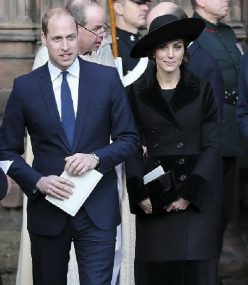 Kate Middleton Accompanies Prince William with Prince Charles and Camilla Parker-Bowles To Duke of Westminster Memorial Service