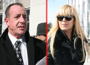 See Dina Lohan With A Nasty Black Eye Holding Baby Lindsay – Michael Lohan Responsible (Photos)