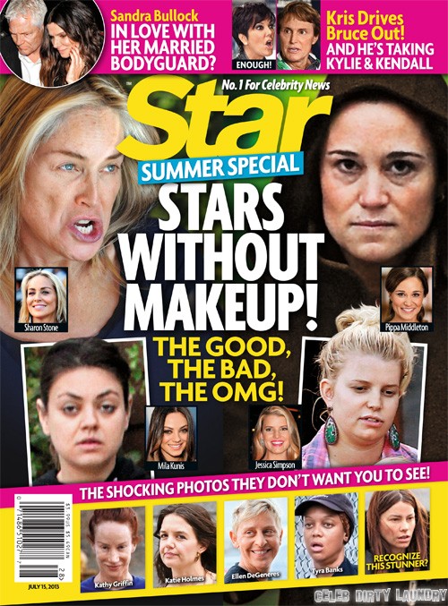 Stars Without Makeup: Mila Kunis, Jessica Simpson, Pippa Middleton, And Katie Holmes – Star Magazine Cover