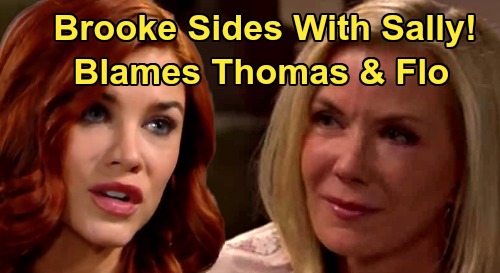 The Bold and the Beautiful Spoilers: Brooke Sides with Sally After Fake Illness Reveal – Blames Thomas & Flo, Ridge Outraged?