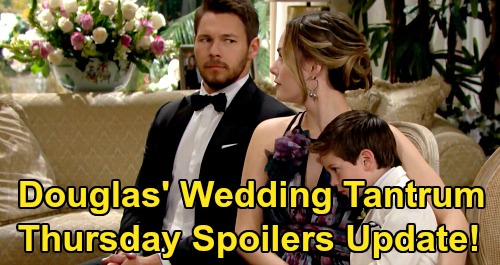 The Bold and the Beautiful Spoilers: Thursday, March 12 Update – Zoe Brushes Off Douglas Tantrum, Demands Thomas’ Vows – Bill’s Steamy Brooke Daydream
