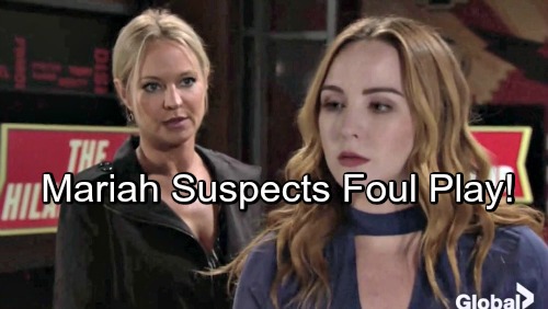 The Young and the Restless Spoilers: Mariah Confronts Sharon About J.T.’s Disappearance – Suspects Foul Play